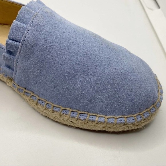 Talbots Light Blue Izzy Suede Leather Espadrille Slip On Flats 6.5 - Picture 5 of 9